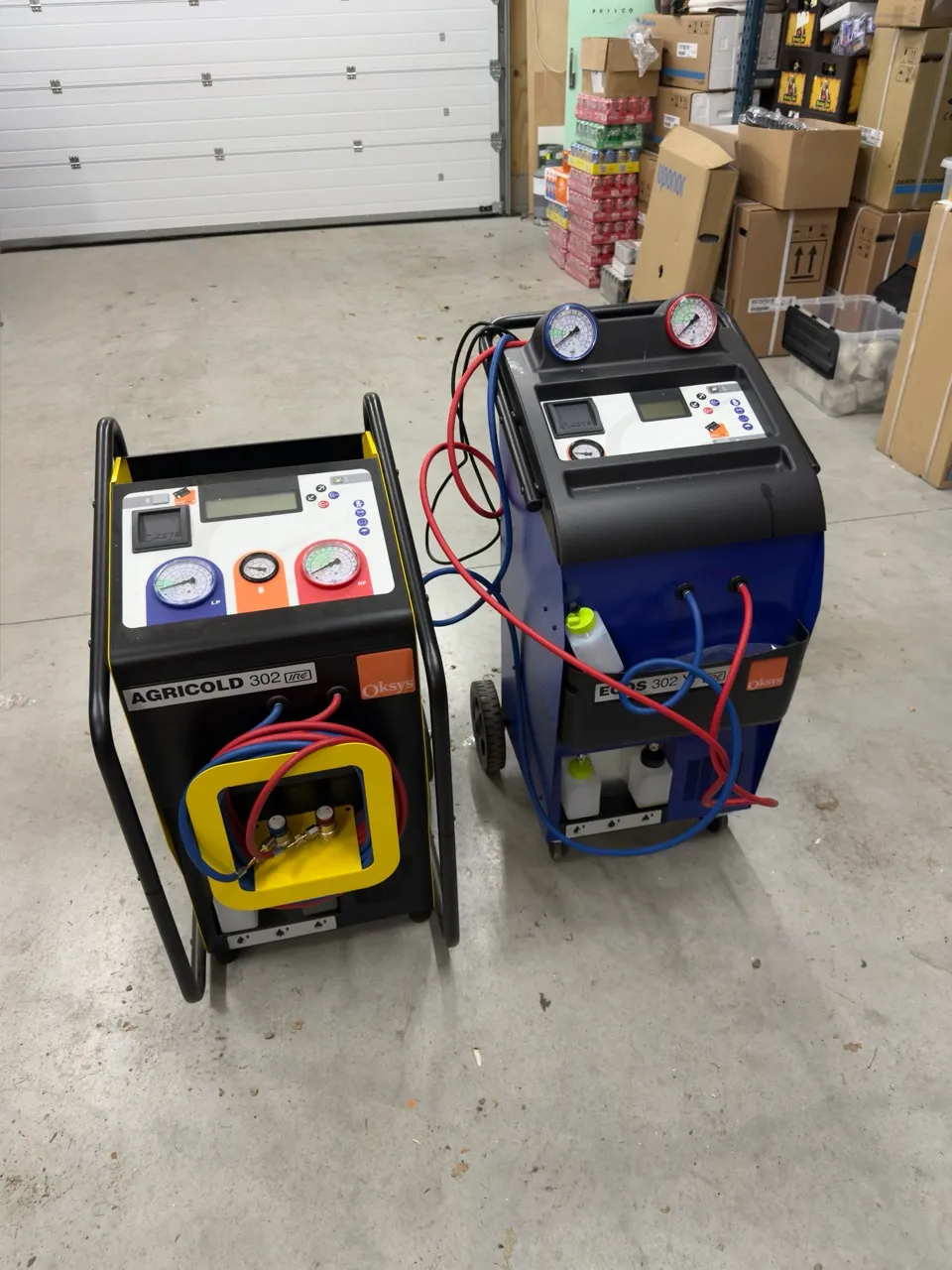 Professionele auto-airco-apparatuur voor legen, vullen en lekdetectie van het koudemiddel